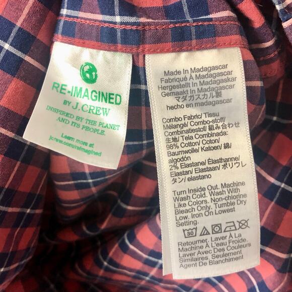 J. Crew Men’s Classic Fit Flex Washed Plaid Long Sleeve Button Down Shirt Large - Picture 10 of 11